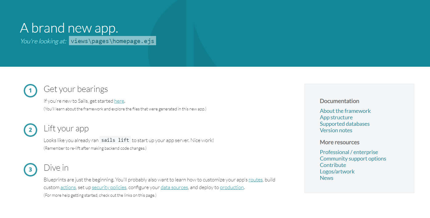 homepage.ejs example